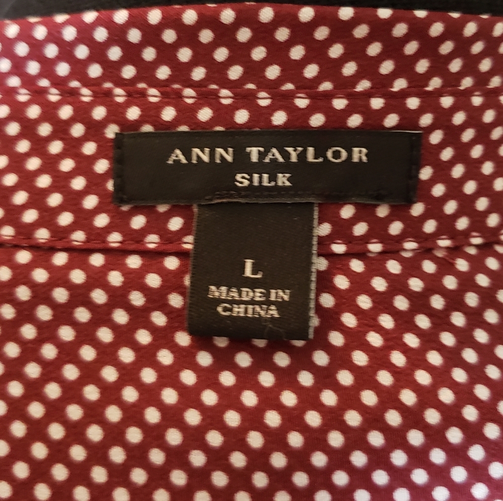 Ann Taylor silk blouse, size L. - Picture 8 of 8
